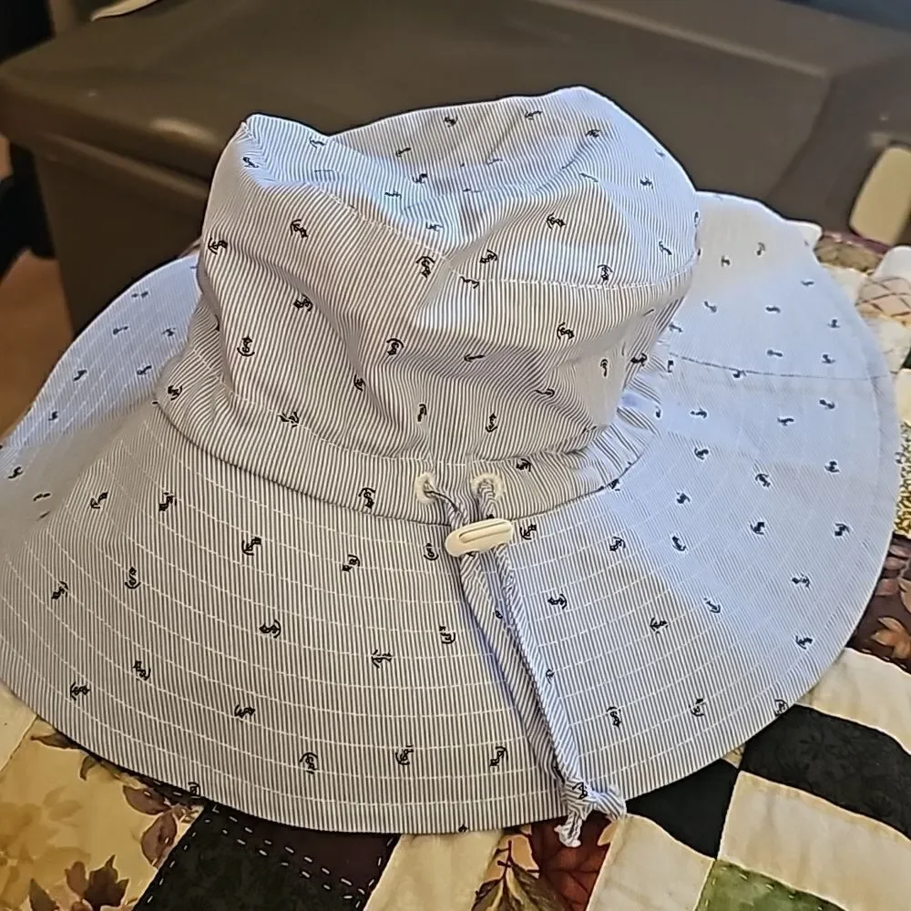 Ami & Li Toddler Sun Cap. Anchor design